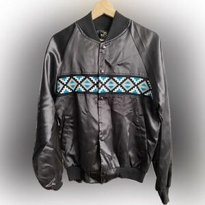 Vintage Black Sheep Aztec Bomber Jacket